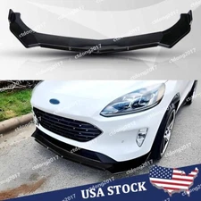 For Ford	Escape 2020-2022 Front Bumper Lip Spoiler Splitter Glossy Canards US