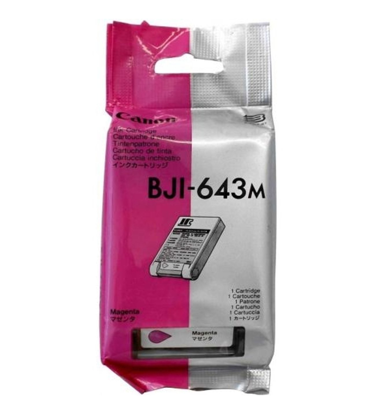 Cartouche d'encre Canon BJI-643M de 29 ml magenta neuve de qualité supérieure