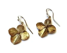MICHAEL MICHAUD 24k Hydrangea Flower Wire Earrings 4927