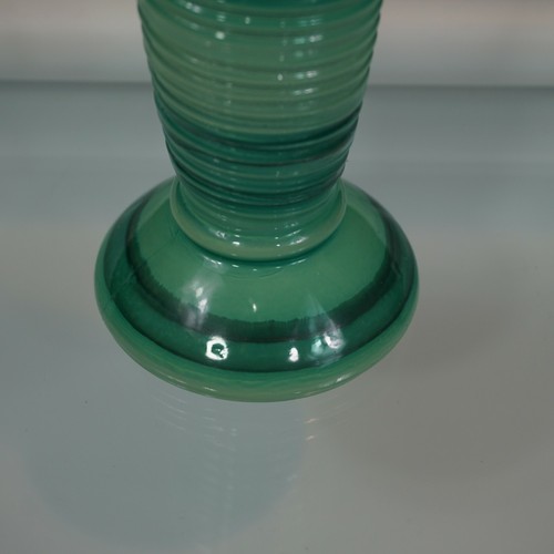 Swirl Glass Bud Vase Shades Of Green Vintage Made in Spain Hallmarked YE - Picture 4 of 10