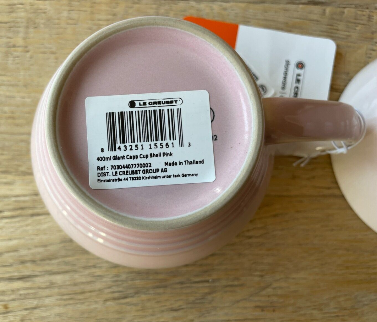 Le Creuset Stoneware Set of 2 Giant Cappuccino Bistro Mug 14 oz 