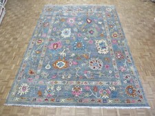 10 x 13'9 Hand Knotted Gray Colorful Turkish Oushak Oriental Rug G11617