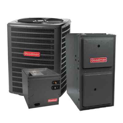 GOODMAN 2 TON 14 SEER2 AC & 96% AFUE 60K BTU GAS FURNACE SYSTEM, UPFLOW