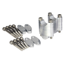 Bike It Motorbike Aluminium CNC Multi-Stage Bar Riser 28.6 MM Bar Fitment Silver