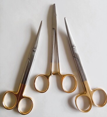 3.Chirurgische Schere Stille,15CM gebogen Nadelhalter Mayo Hegar 14CM''TC''