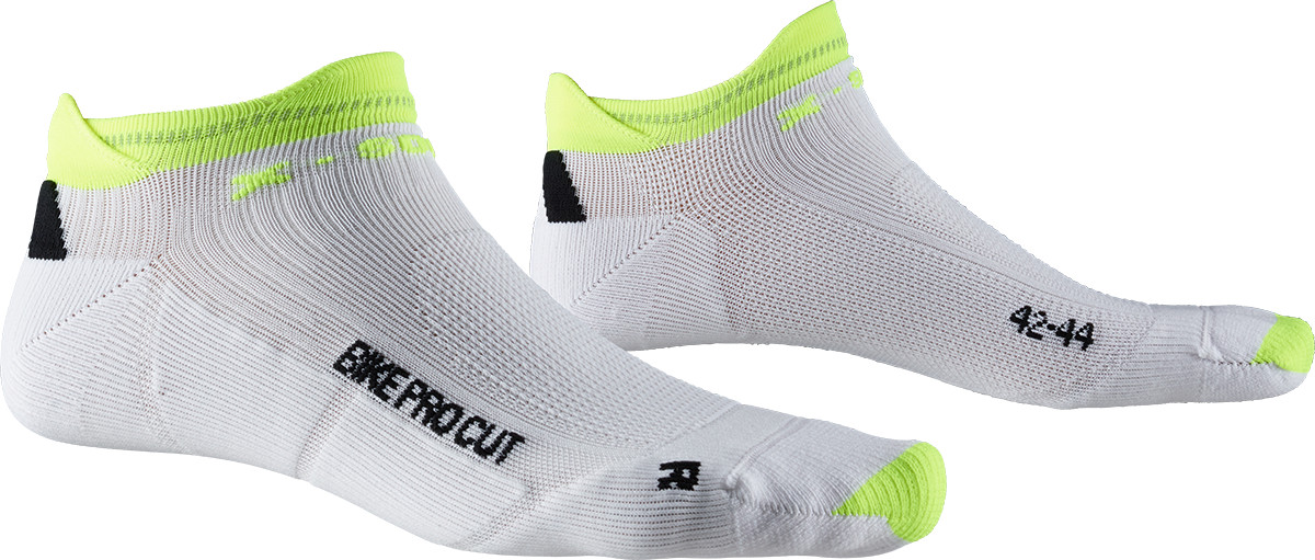 Носки X-Socks Bike Pro Cut Unisex Socken 1 пара - Арктический белый/Р. Желтый Размер: 42-44