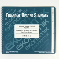 Ekonomik HT 17 Home Treasurer Wirebound Check Expense Register