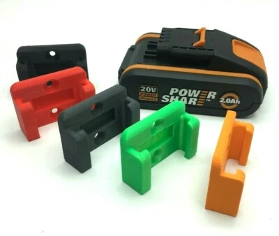Battery Wall Mini Mount for Worx Powershare 20v Drills WA3551.1 -Works Batteries