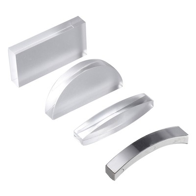  4 Pcs Optics Triangular Prism Optical Lens Set Glasses Work