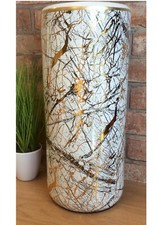 Gold and Black Ceramic Umbrella / Walking Stick Stand / Large Vase MIN0838