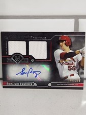 2017 Topps Museum Collection Stephen Piscotty Dual GU Jersey Auto #46/299 DRA-SP