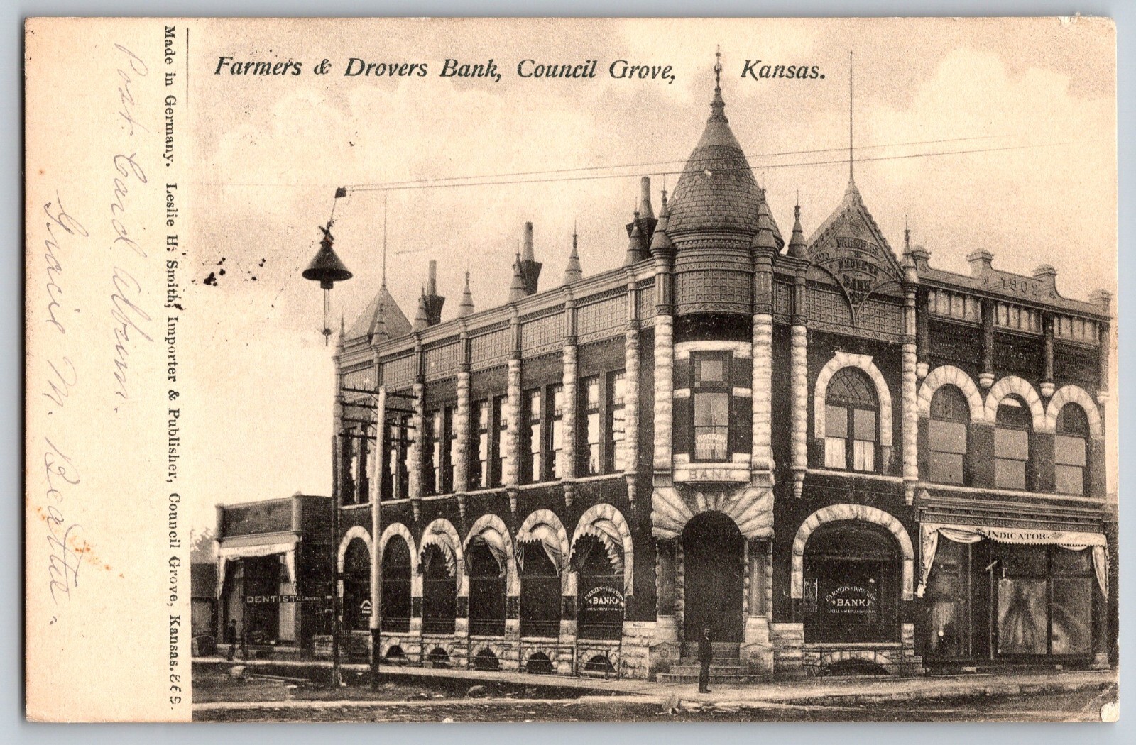 Kansas, Council Grove The Farmer's And Drovers Bank Vintage