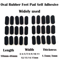 Oval Rubber Feet Pad Self Adhesive Gasket Anti-Slip Keyboard Furniture Laptops