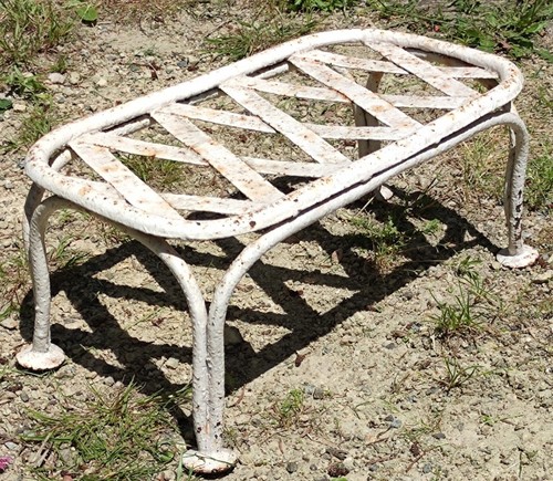 Ancien repose pied 19 Ème Siècle/Mobilier Jardin Extérieur Ancien - Photo 2/5