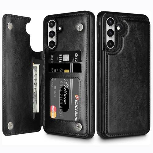 Für Samsung Galaxy S24 Ultra S23 FE A54 Hülle Tasche Handyhülle Kartenfach Leder - Bild 1 von 17