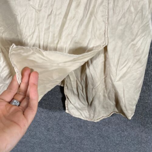 Little Joe Top Womens Medium Beige Shirt Blouse Silk Cami Tunic Fitted Evening - Picture 3 of 11