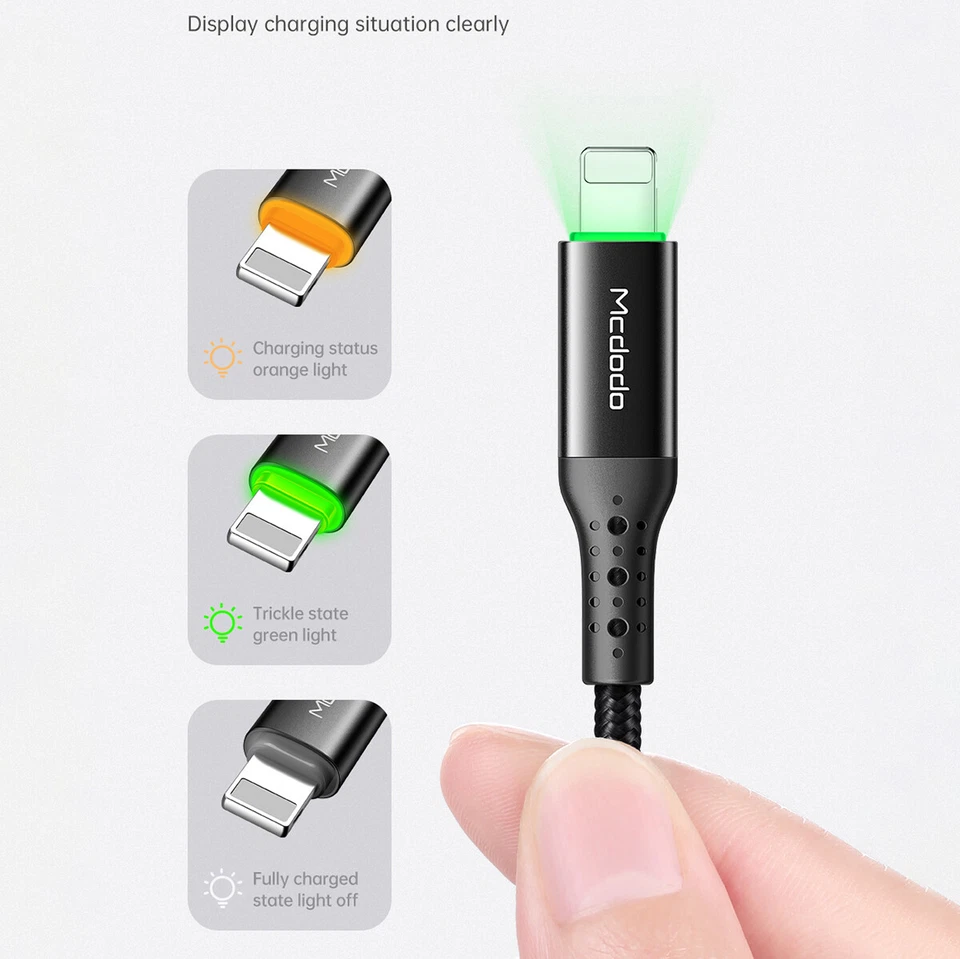 Mcdodo Fast Charger USB Charging Cable for iPhone 14 13 12 11 Pro Max XR 8 iPad - Image 3 of 4