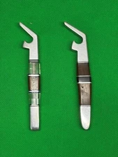 Handmade Bottle Opener Handheld Wood Metal  Rustic Americana Bar LOT OF 2