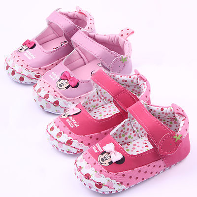 Newborn Infant Girls Cartoon Minnie Mouse Pre-walker Crib Shoes Toddler Sandals