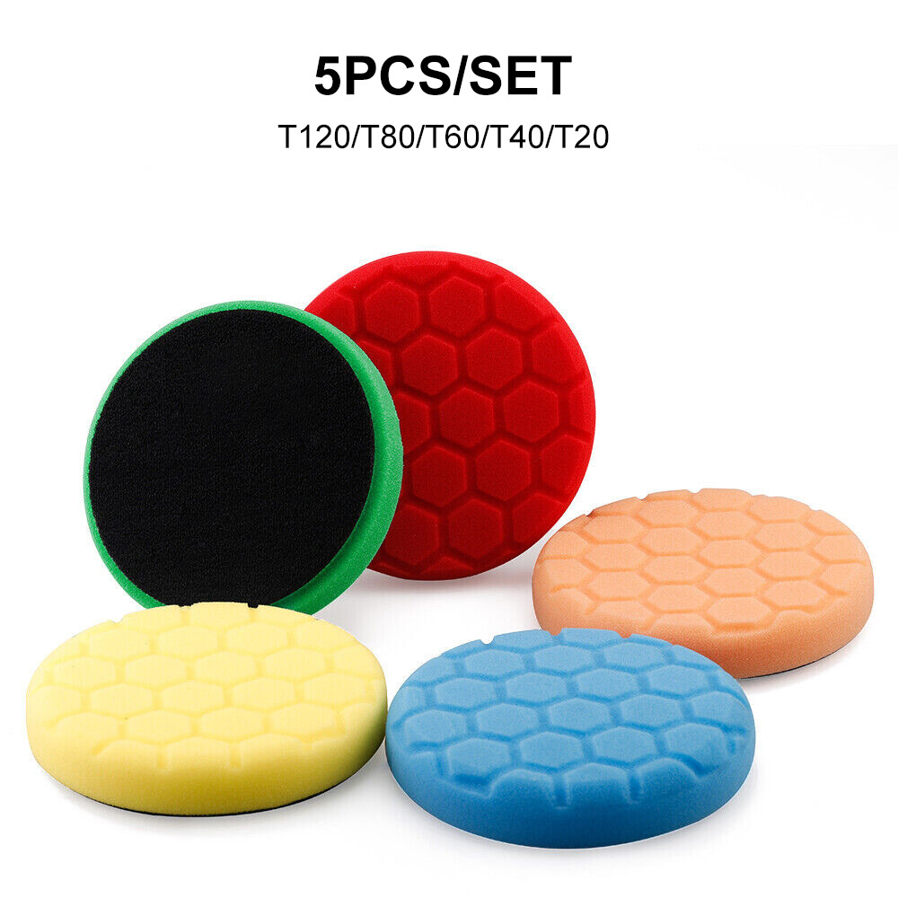5"(125mm)/6"(150mm) Hex Polishing Pads Sponge Buffing Pad For Car
