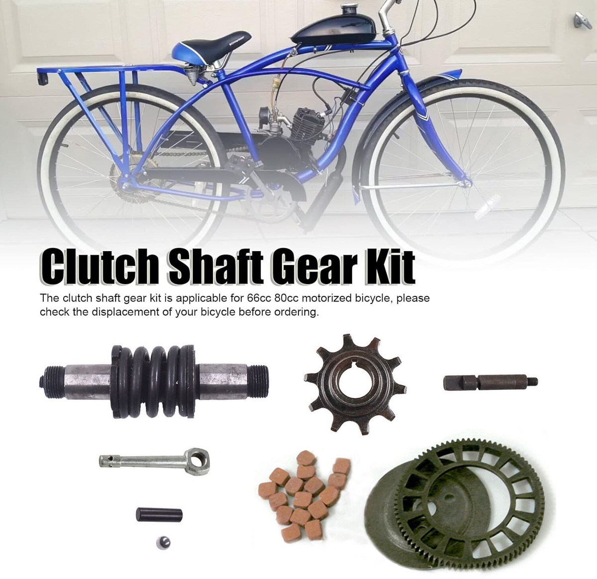 CL-5 ハンドル・シフターセット Clutch Shaft Gear Kit For 66/80cc Motorized Motorised Bike Bicycle