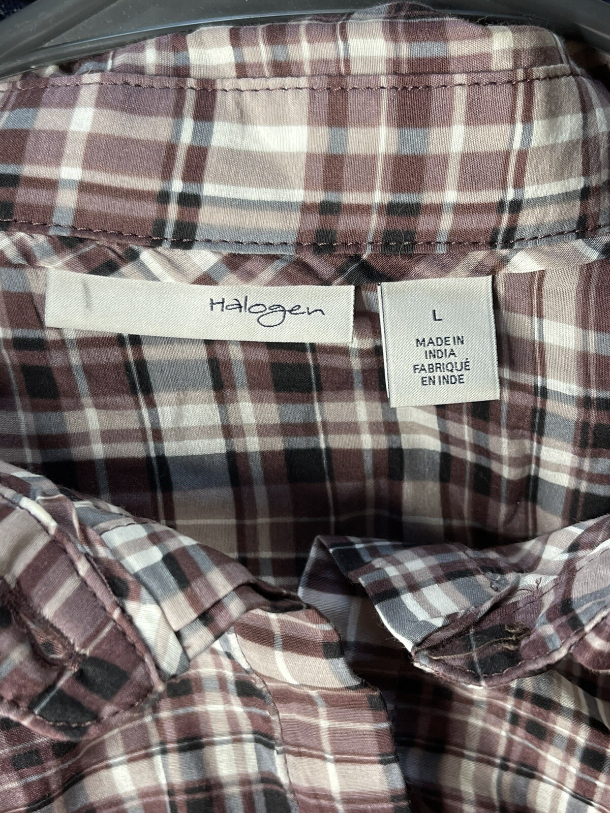Womans Halogen button down long sleeve shirt - image 3