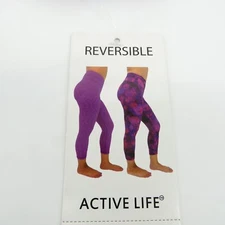 Active Life Reversible Womens Fuschia Leggings Small NWT $78