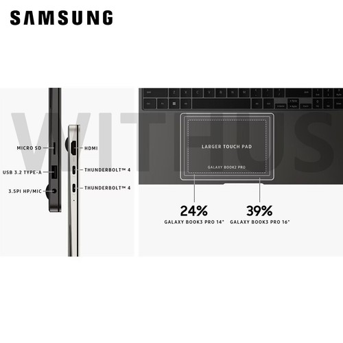 SAMSUNG Galaxy Book 3 Pro 14" (Intel Core i7 16GB SSD 512GB)Laptop NT940XFG-K71A - 第 9/10 張圖片