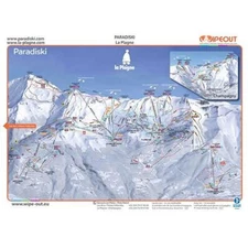 Wipeout Paradiski Piste Map Microfibre Goggle Cloth and Resort Map