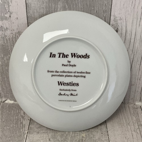 Westie Collectors Plate - 'In The Woods' West Highland Terriers Collection - Picture 5 of 6
