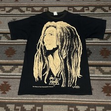Vintage Bob Marley T Shirt Mens XL Big Face Single Stitch Reggae Graphic Tee