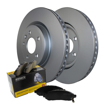 Front Std Brake Kit 325mm Rotors Akebono Ceramic Pad For Explorer Taurus MKT MKS