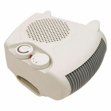 White Home & Office Portable Adjustable Thermostat Fan Heater with Heat Settings