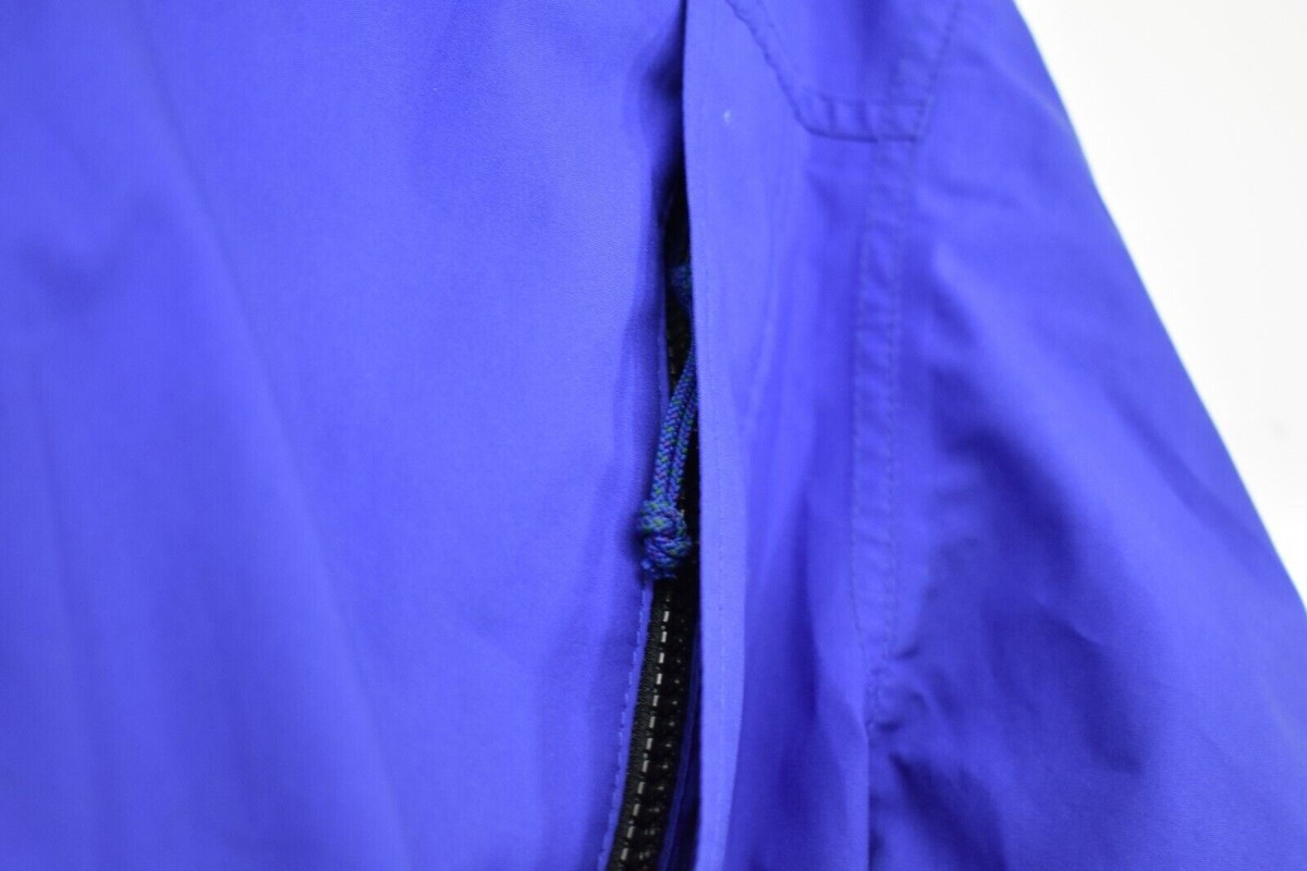 Rei Outdoor Men Blue Zip & Snap Front Coat Long Sleeve Athletic