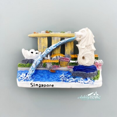 Singapore Merlion Park Tourist Souvenir 3D Resin Refrigerator