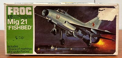 Vintage 1/72 FROG Mig 21 Fishbed Rare Model Plane Collectible Kit CV JD