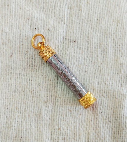 Pendant Silver Sheet Yant Kok Petch Thai Amulet Fetish Protection Life Success - Picture 7 of 8