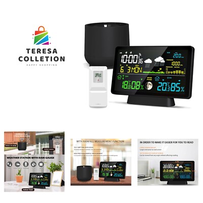 Weather Station Wireless Indoor Outdoor with Rain Gauge, Home Weather Station...