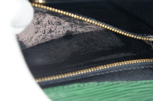 LOUIS VUITTON Epi Green Leather Montaigne Clutch Bag Accessories Bag Used France - Picture 16 of 16