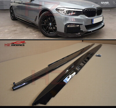 GLANZ SCHWARZ PERFORMANCE SEITENSCHWELLER VERLÄNGERUNG KLINGEN FÜR BMW 5ER G30 G31 PP