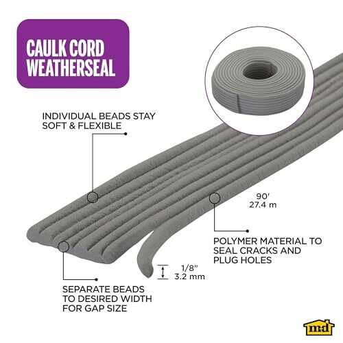 Replaceable Caulk Cord Weatherseal Quick and Effective Solution for