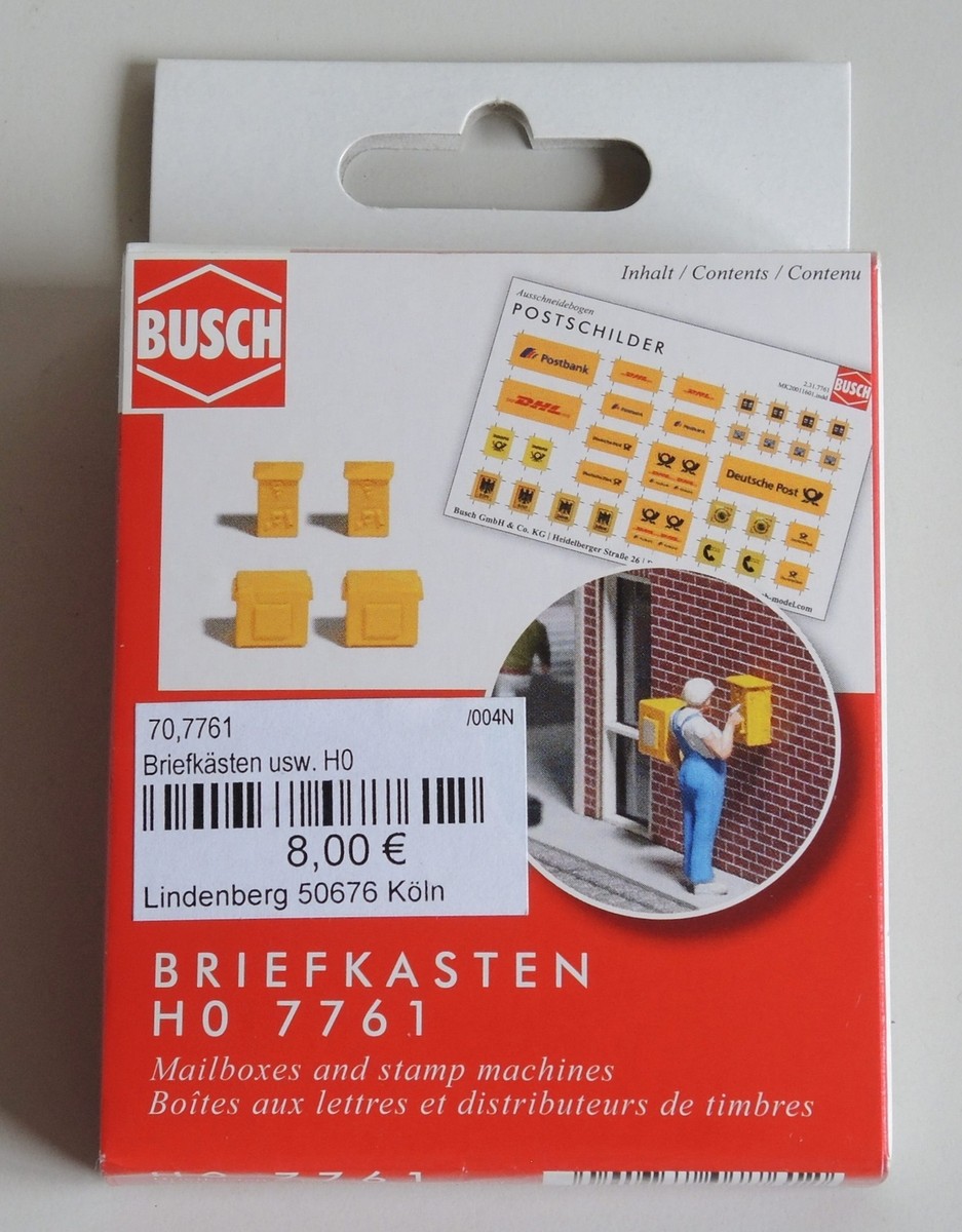 Busch Briefkasten H0 | Modellbausatz Für Modelleisenbahn - Selbstmontage Ab 14 Jahren