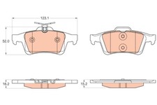 TRW GDB2033 Bremsklötze, Bremsbeläge für FORD C-MAX II (DXA/CB7, DXA/CEU)