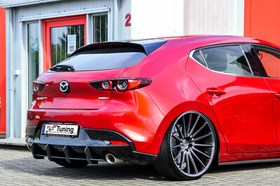 Gefräster Heckansatz Heckdiffusor Diffusor Aus ABS Passend Für Mazda 3 BP | UK