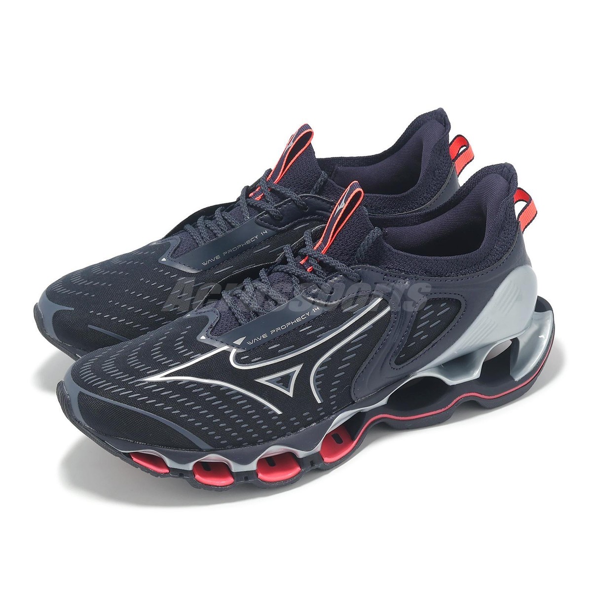 メゾンカナウ Mizuno Wave Prophecy 14 Navy Silver Men Road Running Jogging