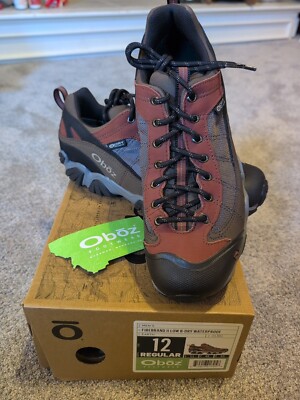 Oboz Firebrand II Low B-DRY Men's Hiking Shoes, Earth, M12 NIB