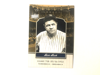 BABE RUTH 2008 Upper Deck Yankee Stadium Legacy #YSL718 New York