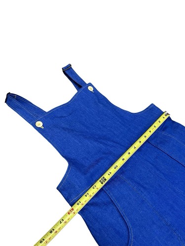 HTF Miracle Eye Blue Japanese Denim Jumpsuit Bib Jane Overalls USA Made Sz L - Picture 2 of 13