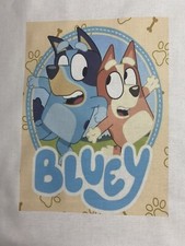 2 Bluey QUILT SQUARE SEWING BLOCK FABRIC QUILTING KIDs Bingo Bandit Family 5