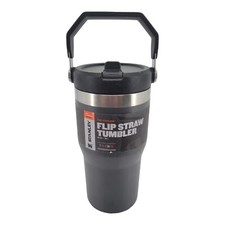 Stanley IceFlow Stainless Steel Tumbler 20oz Straw Vacuum Insulated Charcoal